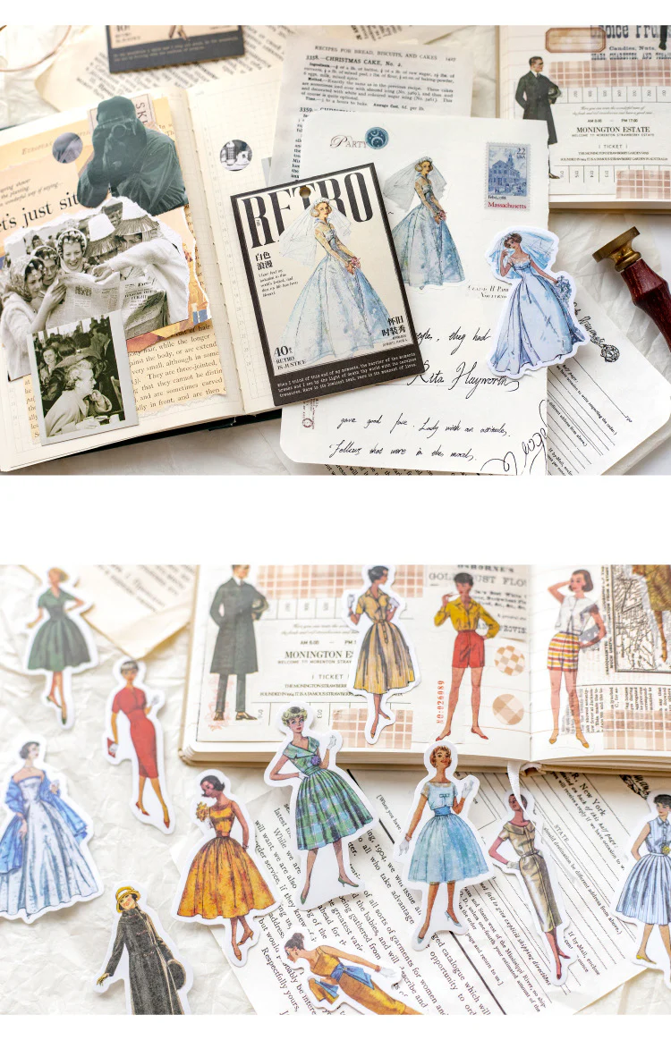 40PCS vintage character stickers - Image 5