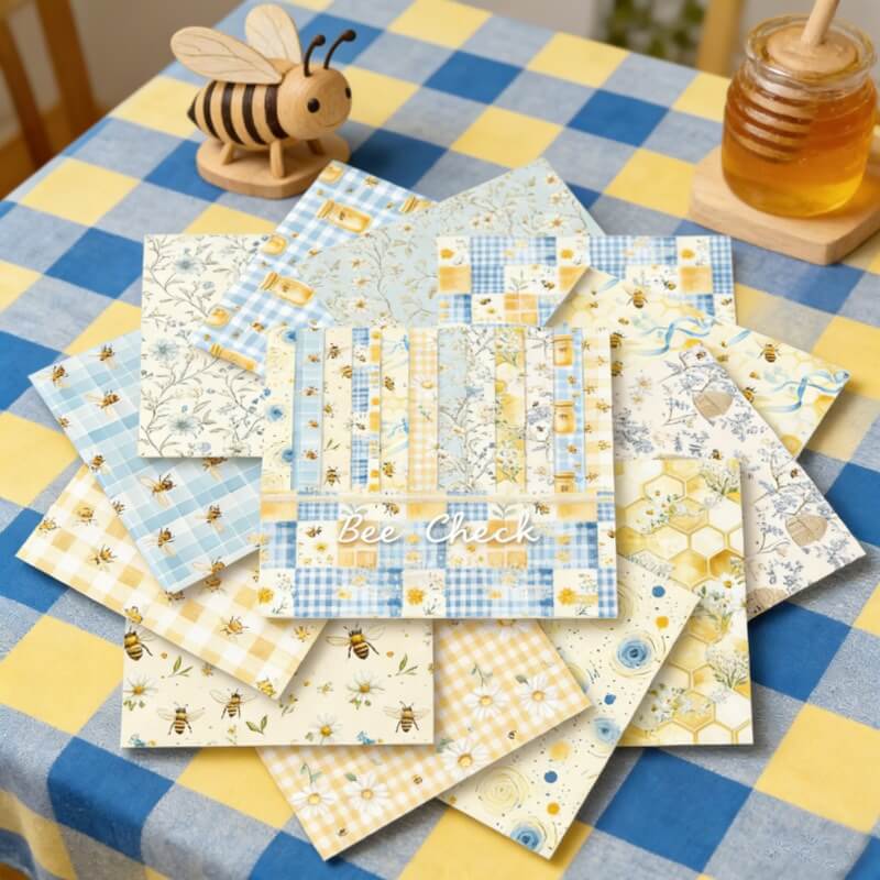 6-inch bee-themed scrapbook paper - Image 3