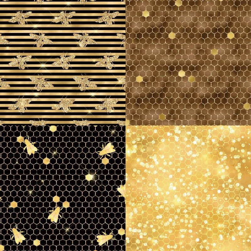 Bee-themed scrapbook paper - Image 12