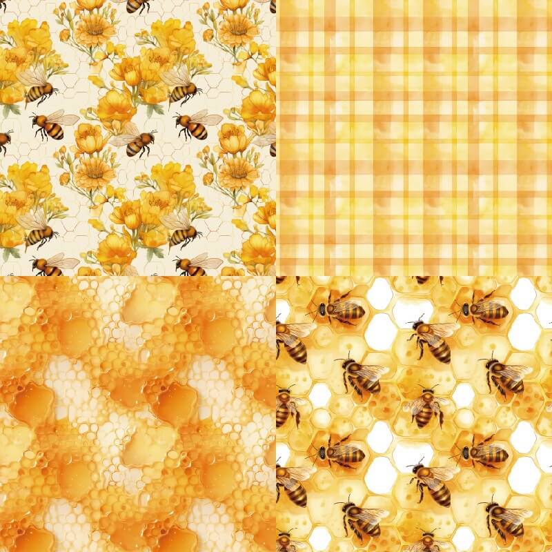 Bee-themed scrapbook paper - Image 14