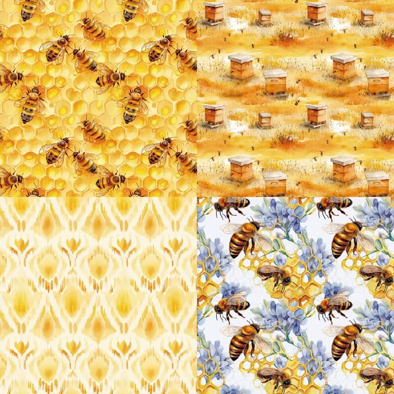 Bee-themed scrapbook paper - Image 16