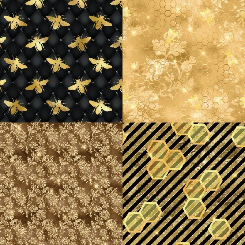 Bee-themed scrapbook paper - Image 8