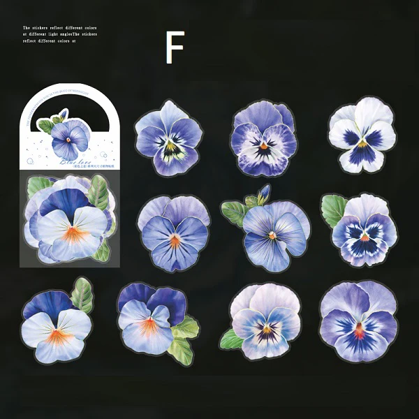 Blue Love Vintage Big Flower Stickers - Image 15