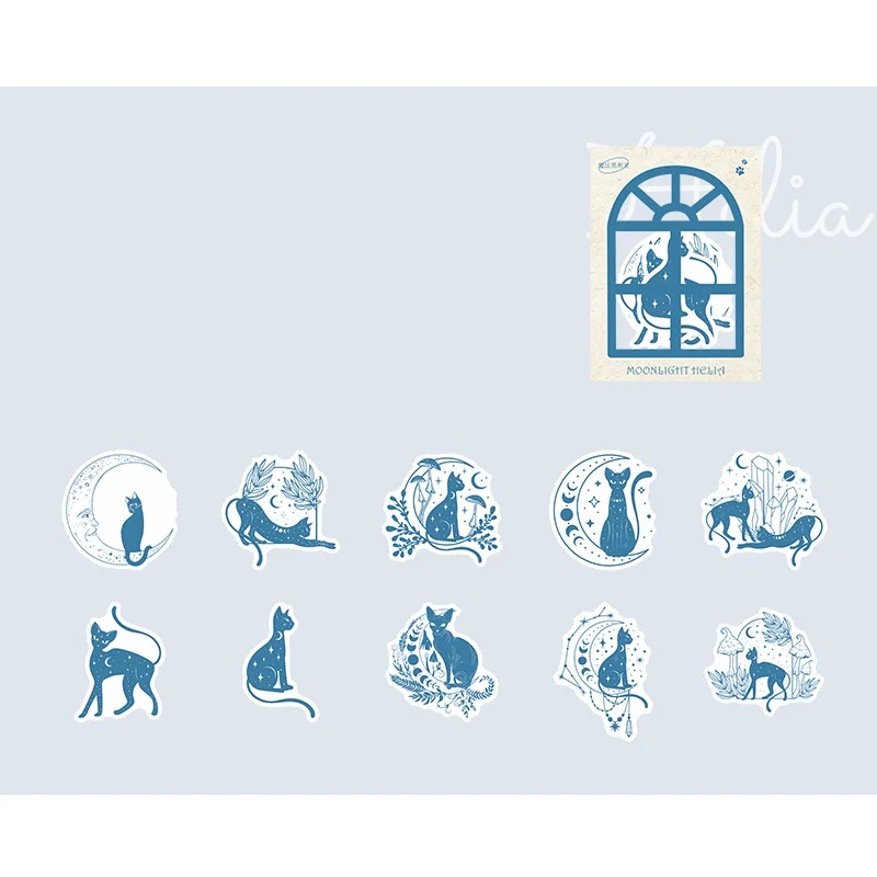 Cat silhouette ledger sticker - Image 10