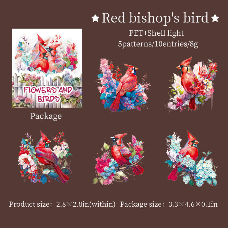 Flower Birds Stickers - Image 10