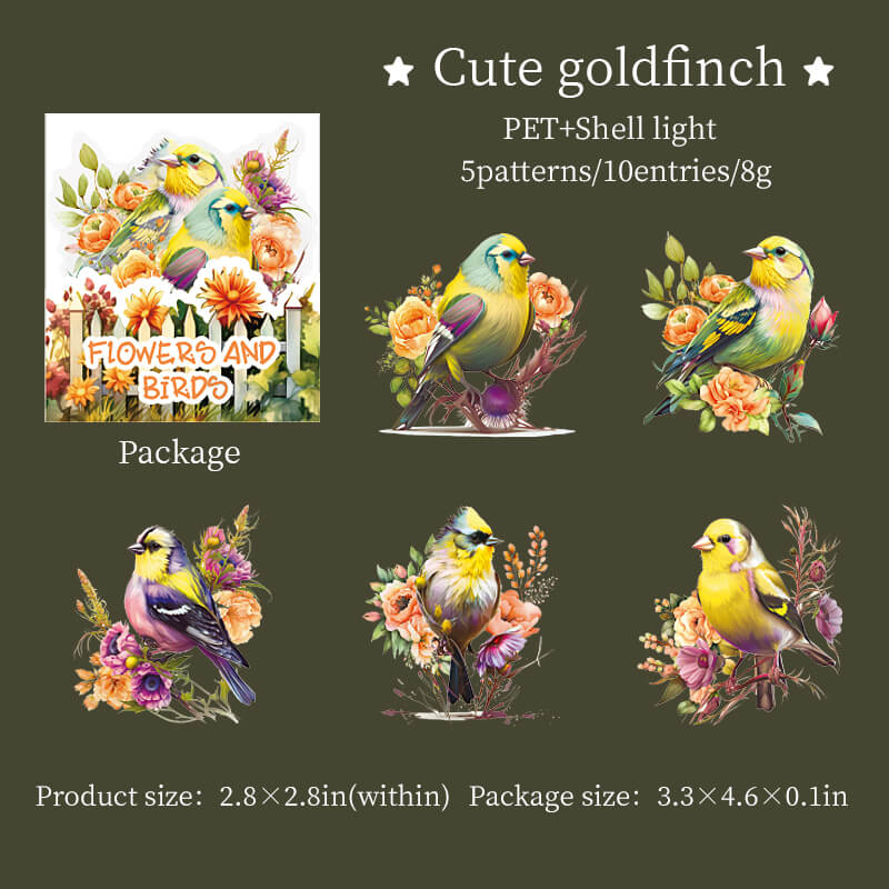 Flower Birds Stickers - Image 7