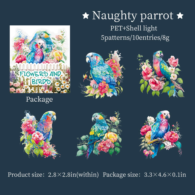 Flower Birds Stickers - Image 8