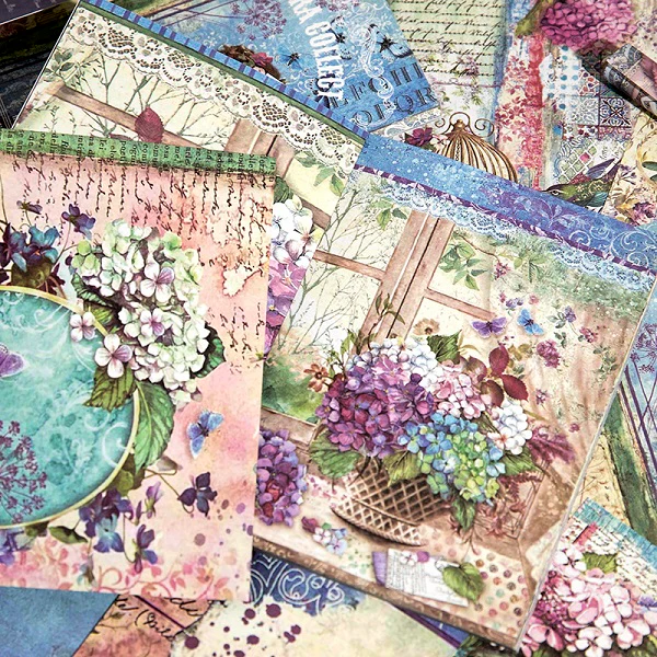 Full-blown Flowers Material Paper - Image 4
