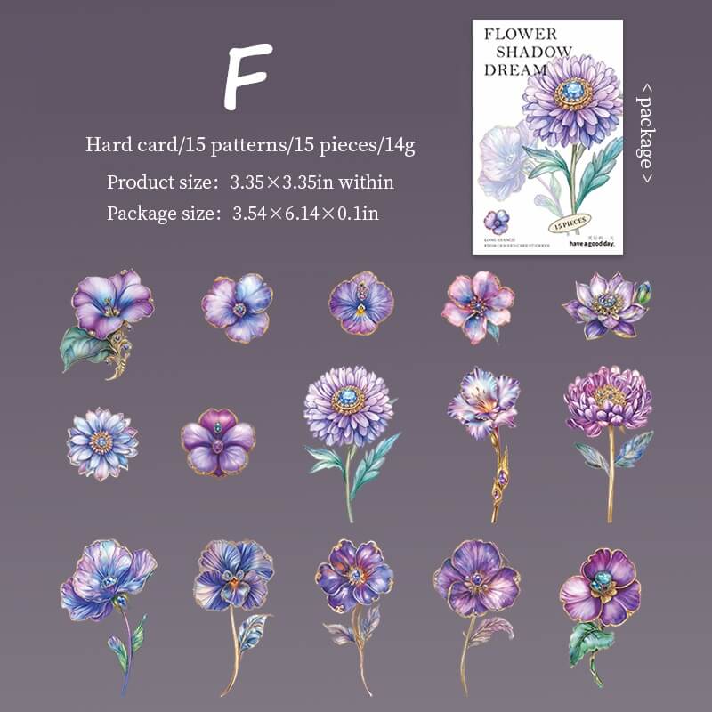 Long branch flowers hardcard stickers - Image 14