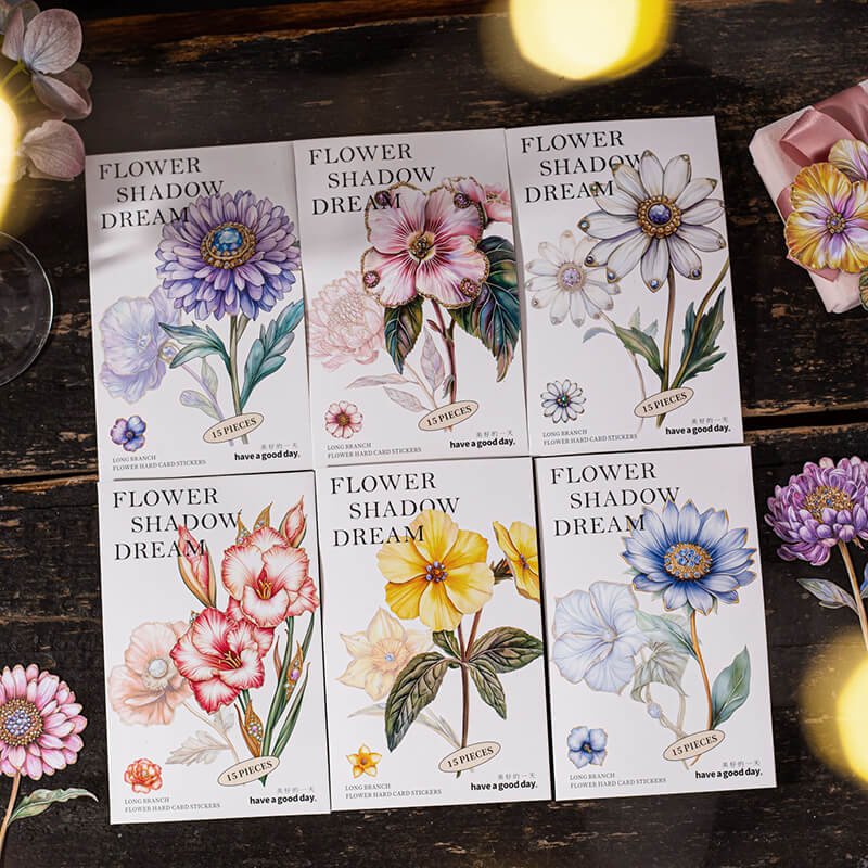 Long branch flowers hardcard stickers - Image 8