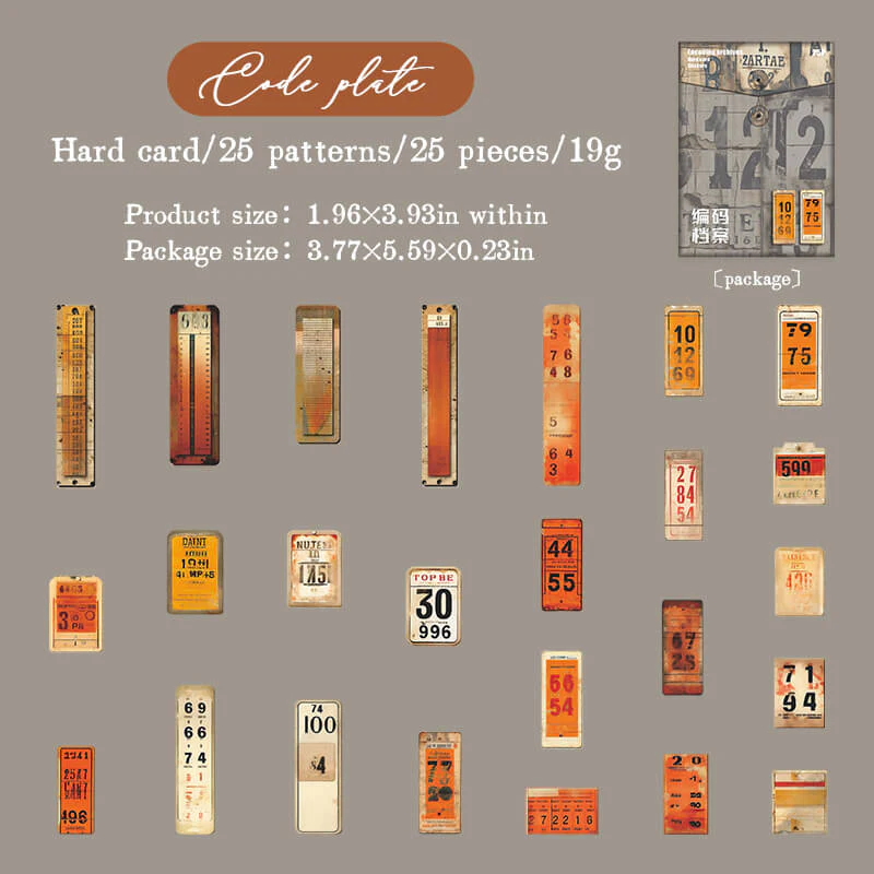 Vintage coded hard cardstock - Image 10