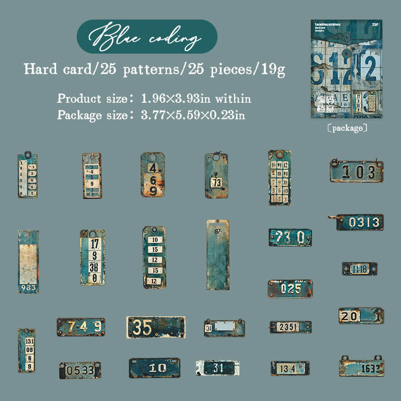 Vintage coded hard cardstock - Image 14