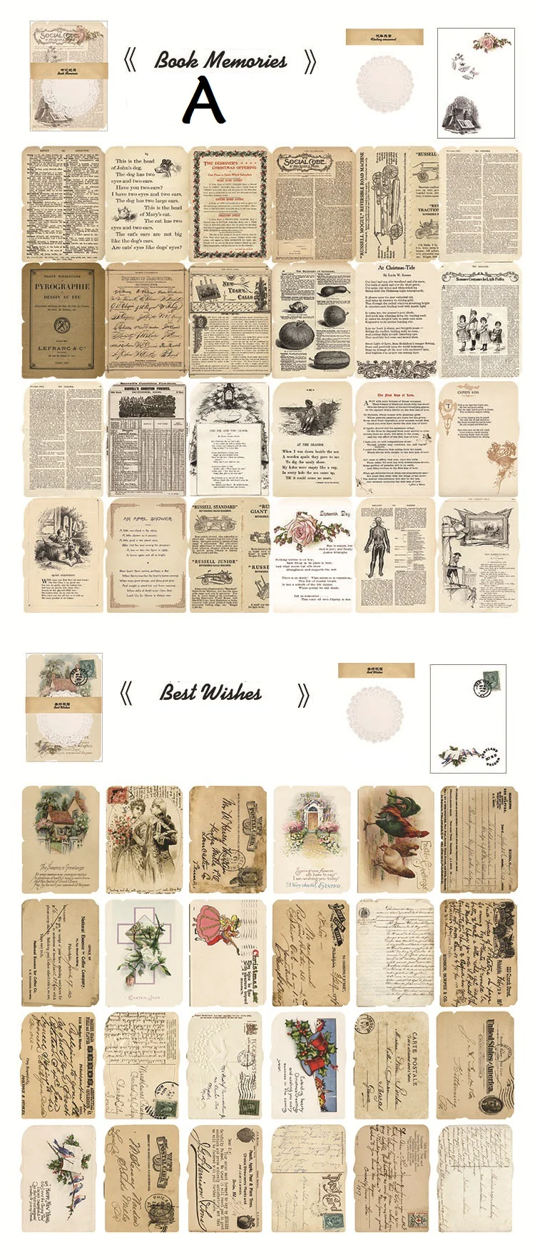 Vintage Coffee Dyed Scrapbook Paper and Lace Doily - Image 8