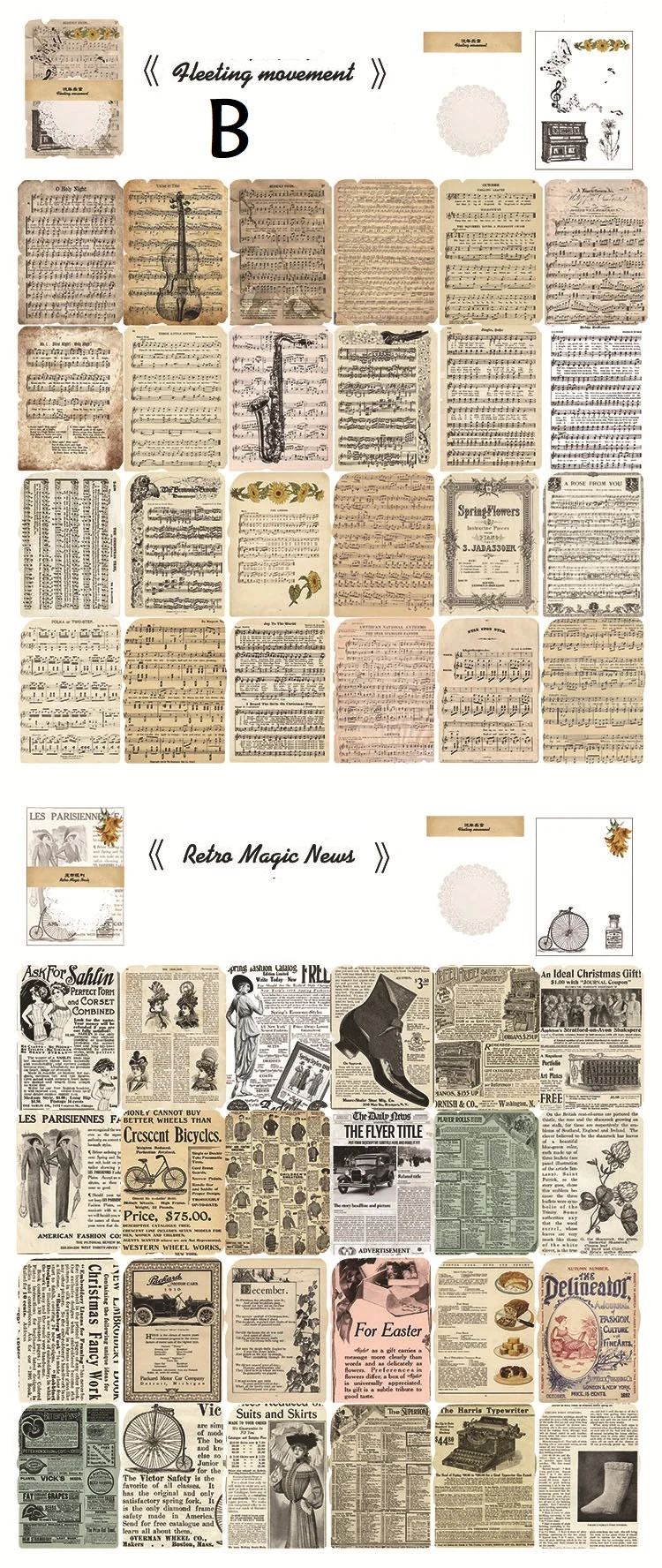 Vintage Coffee Dyed Scrapbook Paper and Lace Doily - Image 9