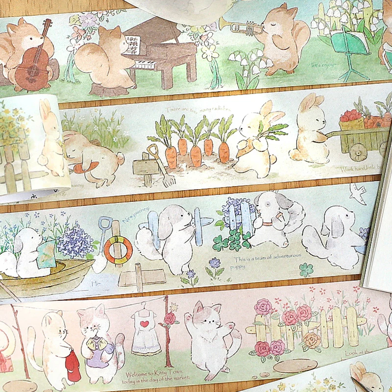Vintage cute animals washi tapes - Image 14