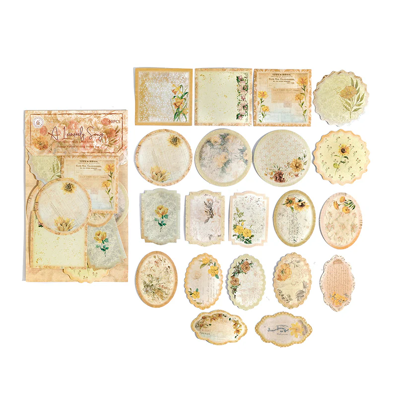 Vintage floral stickers - Image 11