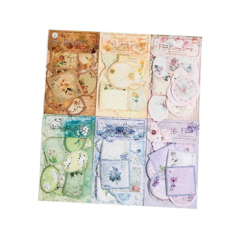Vintage floral stickers - Image 14