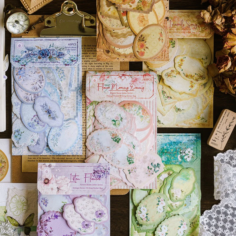 Vintage floral stickers - Image 3