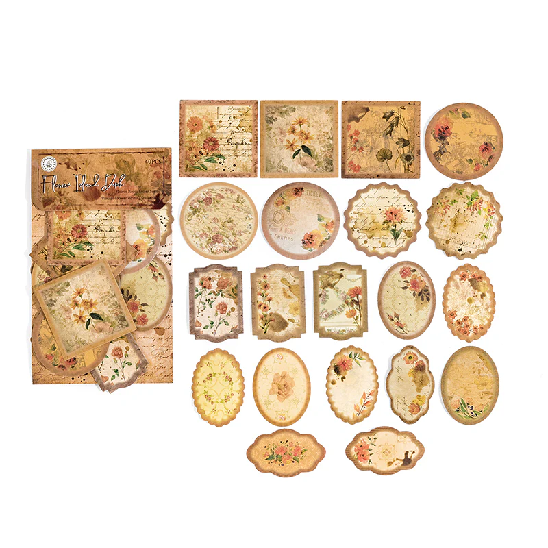 Vintage floral stickers - Image 8