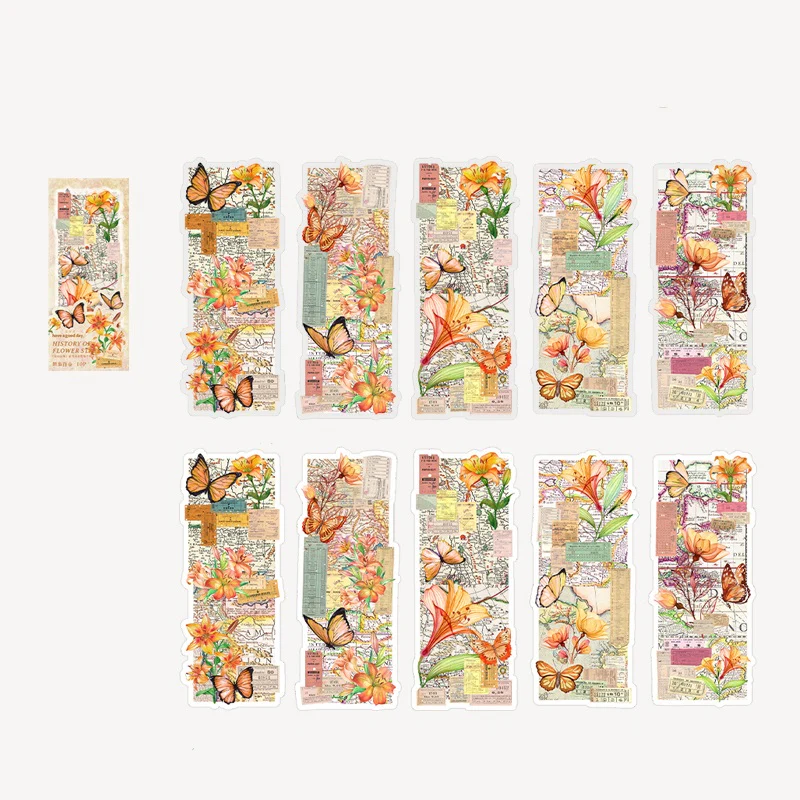 Vintage Flower Butterfly Sticker - Image 12