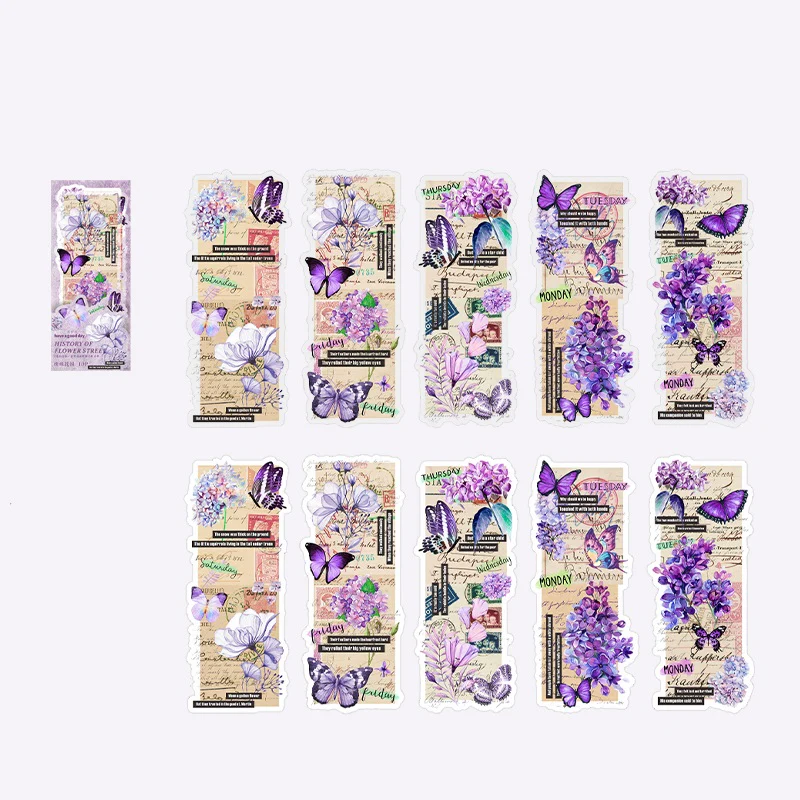 Vintage Flower Butterfly Sticker - Image 8