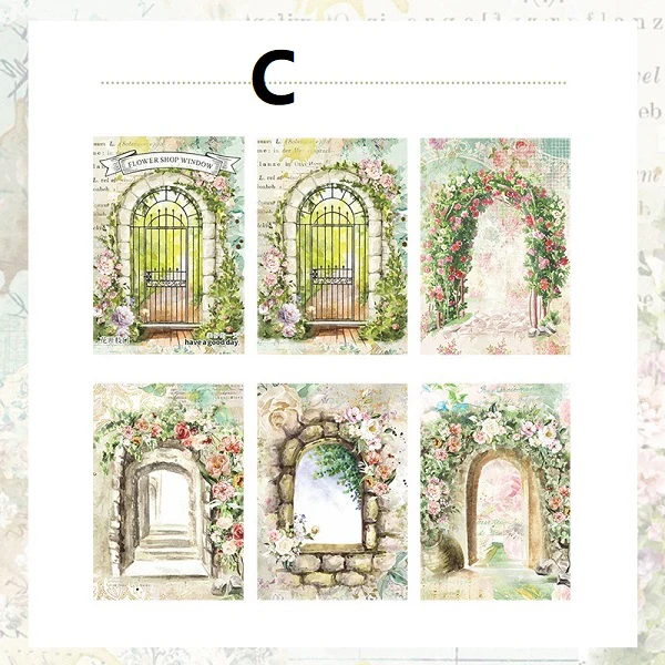 Vintage Flower House Paper - Image 9