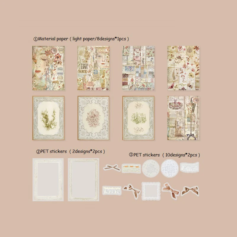 Vintage Hand Ledger Multi Material Paper - Image 16