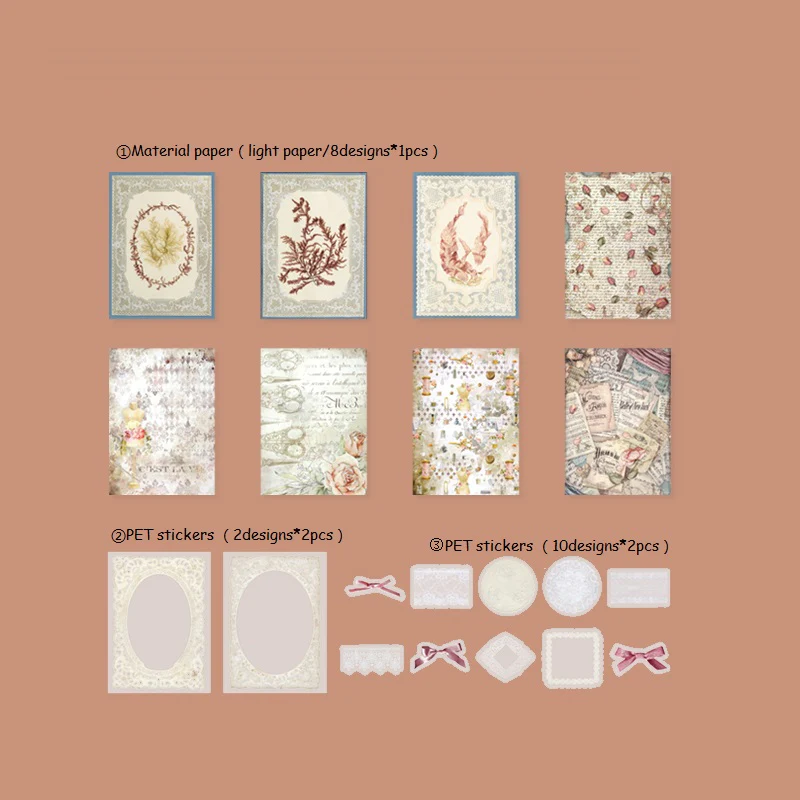 Vintage Hand Ledger Multi Material Paper - Image 17