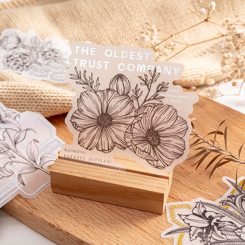 Vintage hand-painted flower stickers - Image 6
