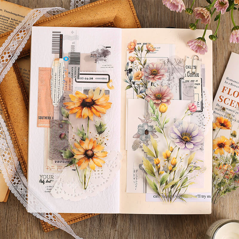 Watercolor Flower Stickers - Image 3