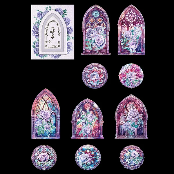 Window Flower Series Laser Stickers - Image 10