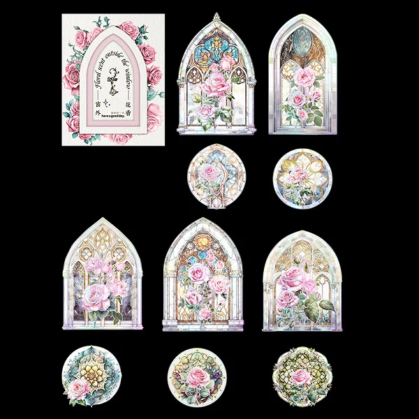 Window Flower Series Laser Stickers - Image 12