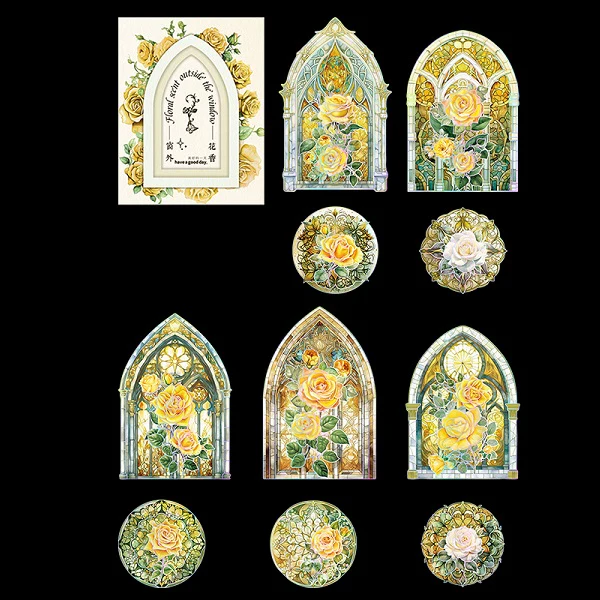 Window Flower Series Laser Stickers - Image 7