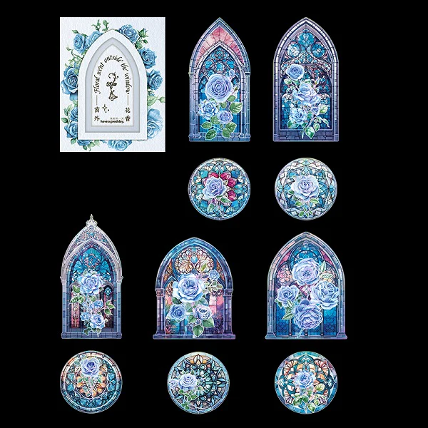 Window Flower Series Laser Stickers - Image 8