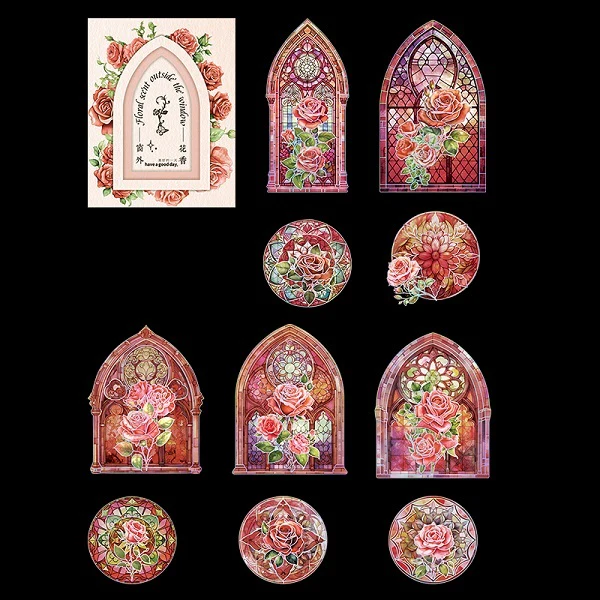 Window Flower Series Laser Stickers - Image 9