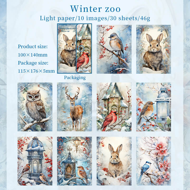 Winter Snow Scene Material Paper - Image 11