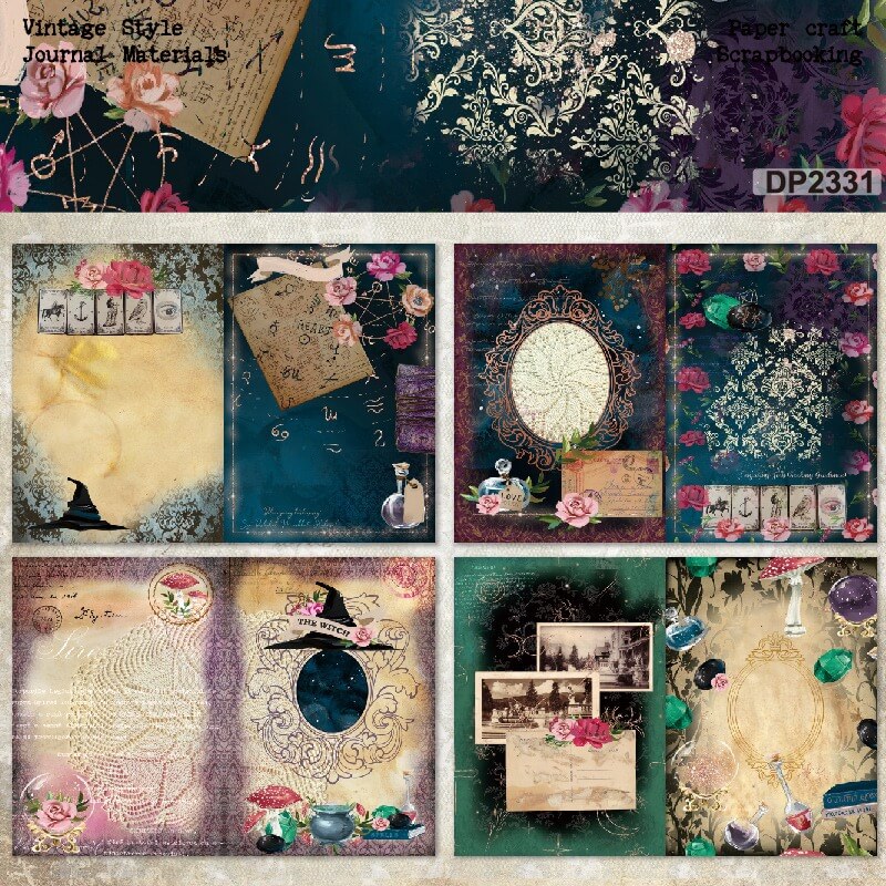 Witch and black cat material paper - Image 3